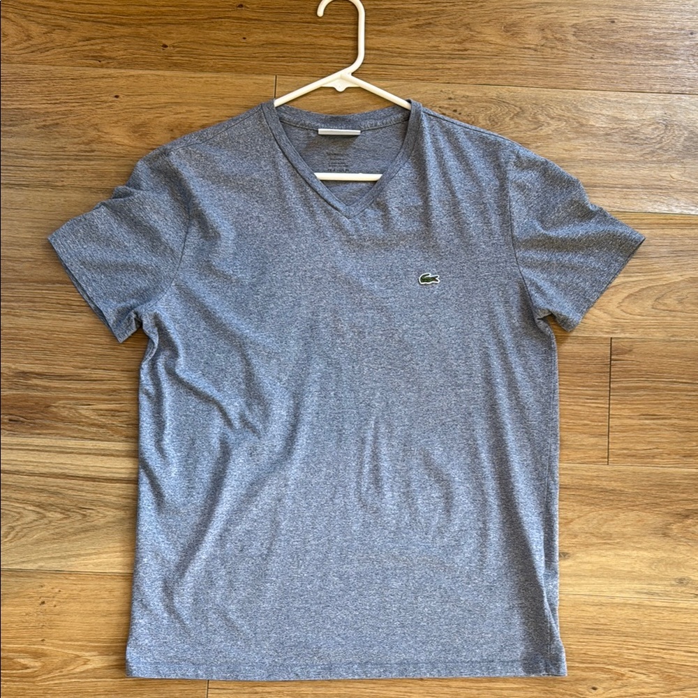 Lacoste Gray Crew Neck Short Sleeve Tee